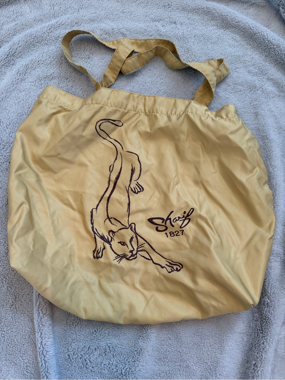 Sharif 1827 Cougar Gold Reusable Tote Dust Bag Handbag Storage Travel Bag
